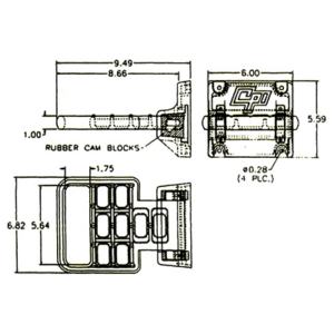 Folding Step with Hand Hold and Raised Pyramid Thread