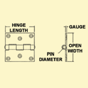Stainless Steel Butt Hinges with Holes