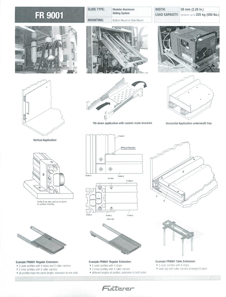 Aluminum Extrusion For Modular Drawer Slide Kit Moore Industrial