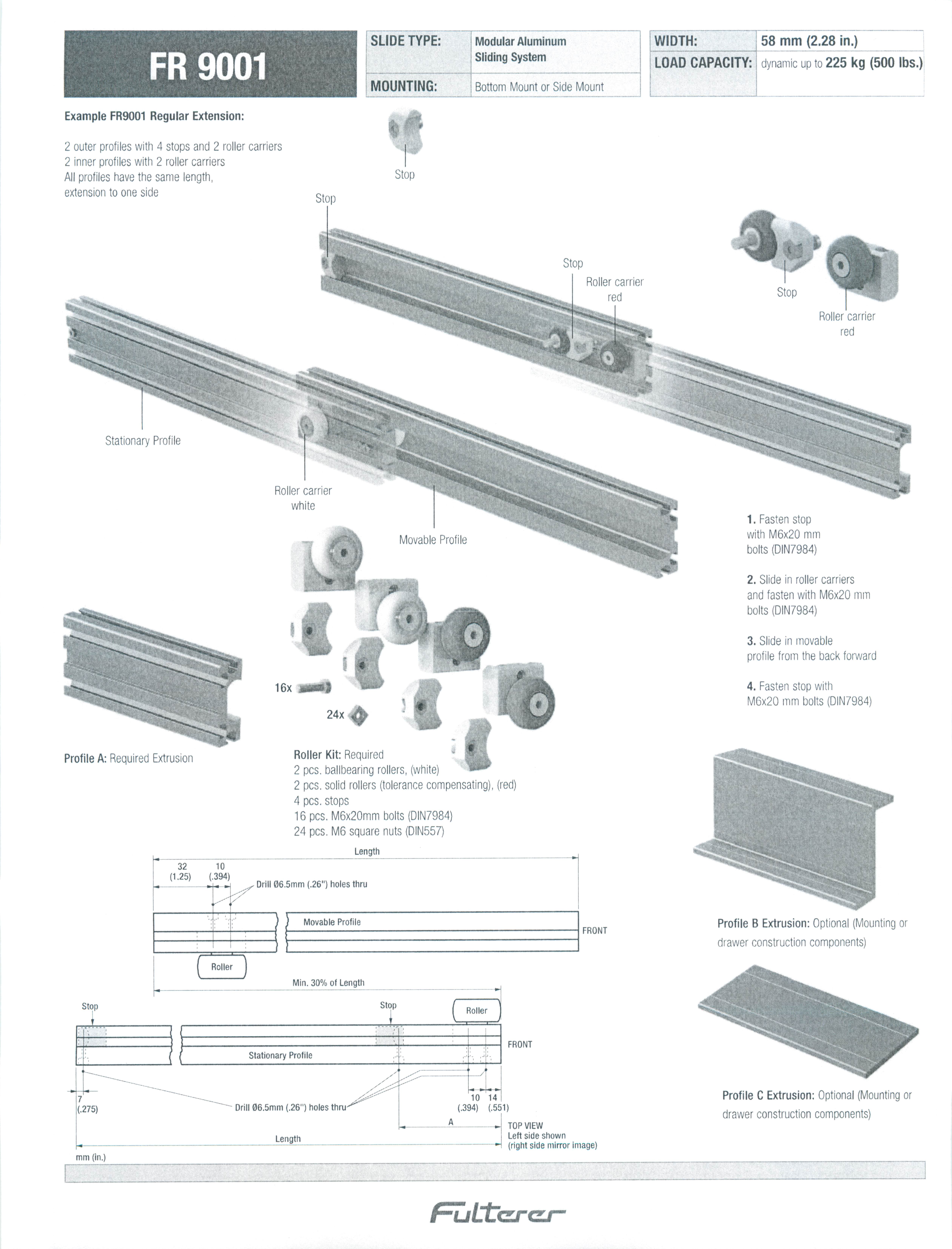 Aluminum Extrusion For Modular Drawer Slide Kit Moore Industrial